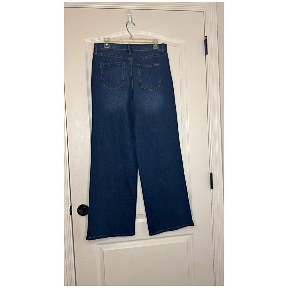 Anne Klein Dark Wash High Rise Wide Leg jeans - Picture 3 of 9